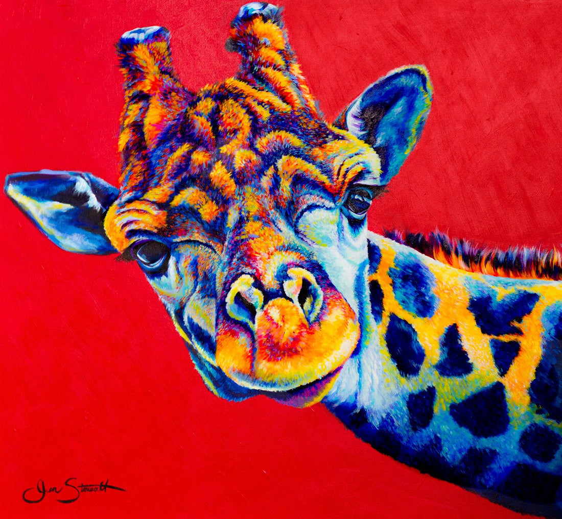 Jen Starwalt Contemporary Wildlife Art Original Art Giraffe