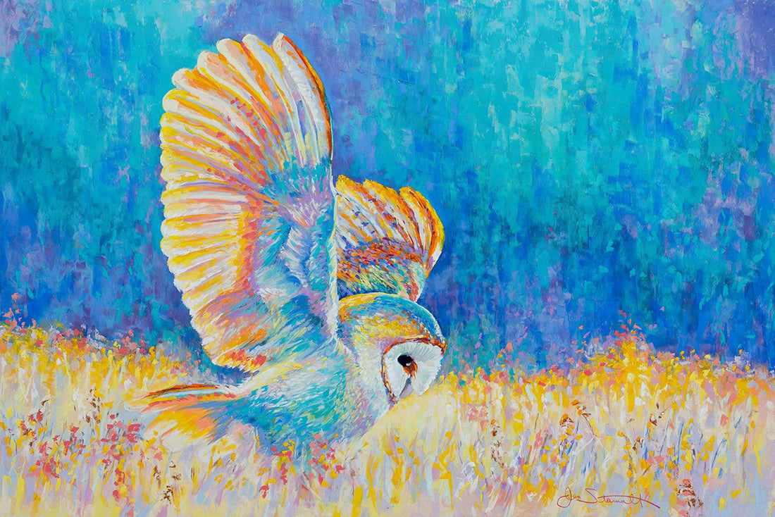 Jen Starwalt Contemporary Wildlife Art Original Art Let Love Take Flight