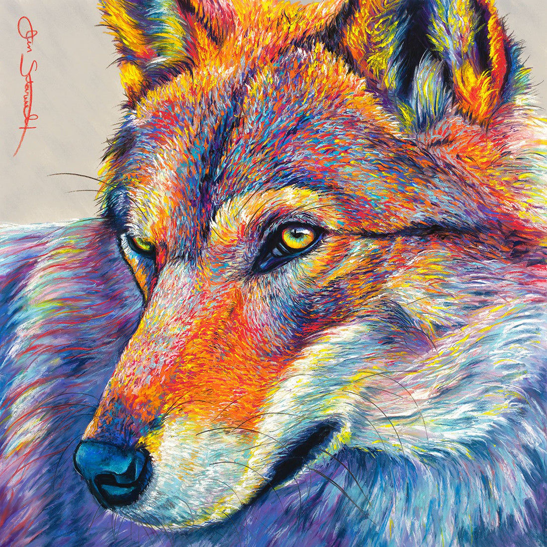 Jen Starwalt Contemporary Wildlife Art Original Art Peaceful Warrior